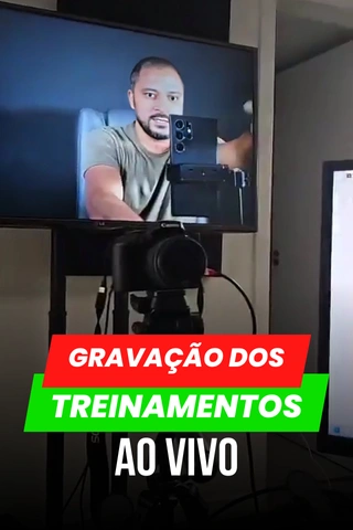 Gravação dos treinamentos ao vivo